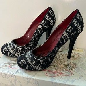 Ed Hardy Mato Heels Shoes, Size 7